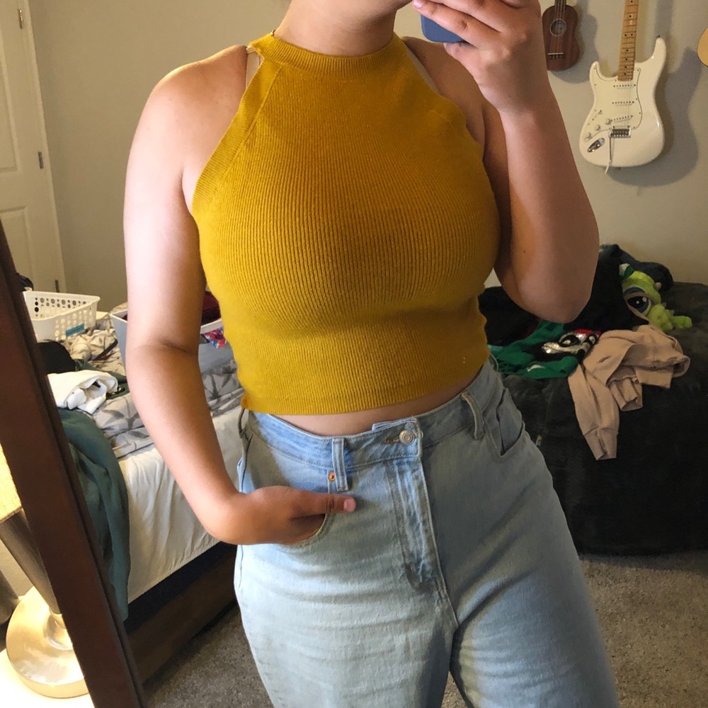 NWOT Forever 21 Mustard Knit Top